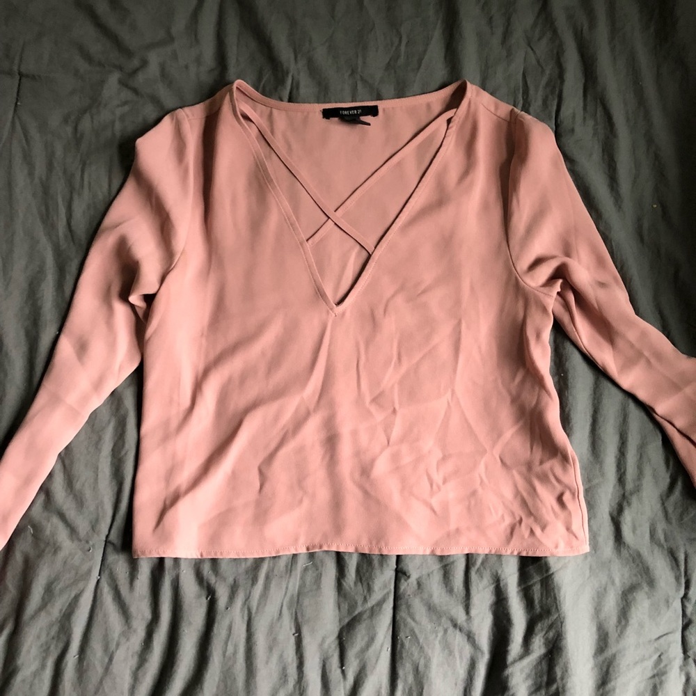 Pink Low Cut Blouse